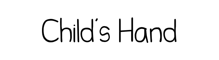 Child's Hand  Скачать бесплатные шрифты