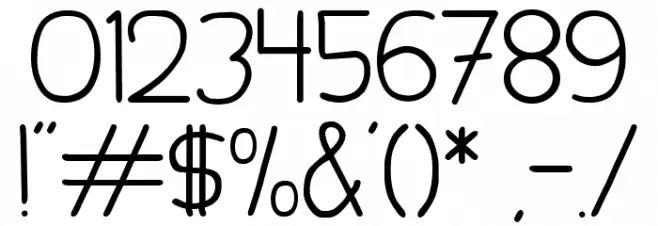 Child's Hand Font OTHER CHARS