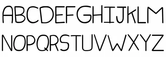 Child's Hand Font Litere mari
