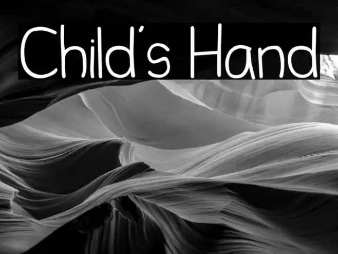 Child's Hand Font examples