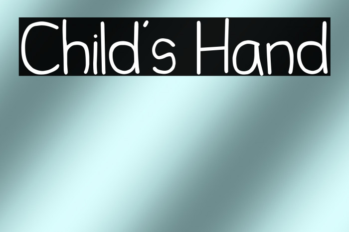 Child's Hand Example 2