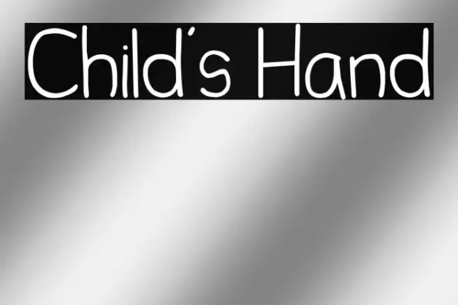 Child's Hand Font examples