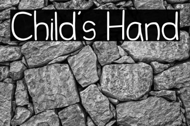 Child's Hand Font examples