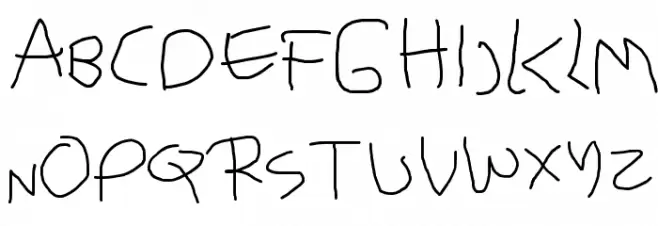 Child's Handwriting Font UPPERCASE