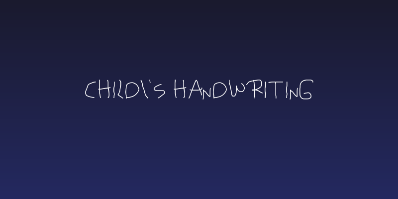 Child's Handwriting Social Header