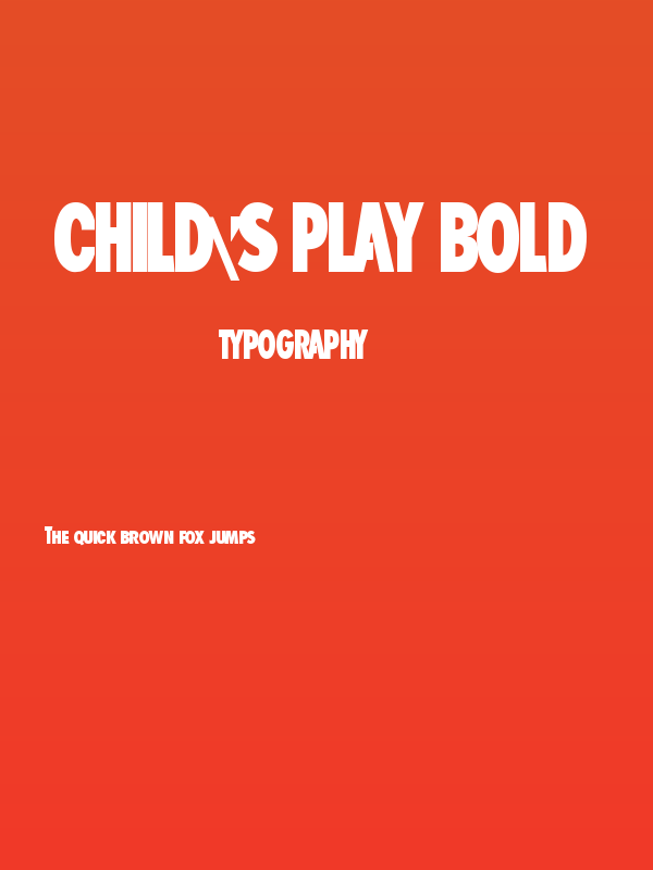 Child's Play Bold Poster