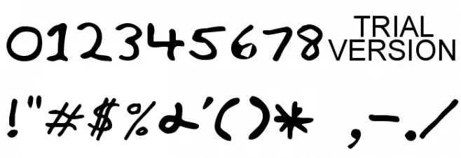 Child's Play Trial Version Font OTHER CHARS