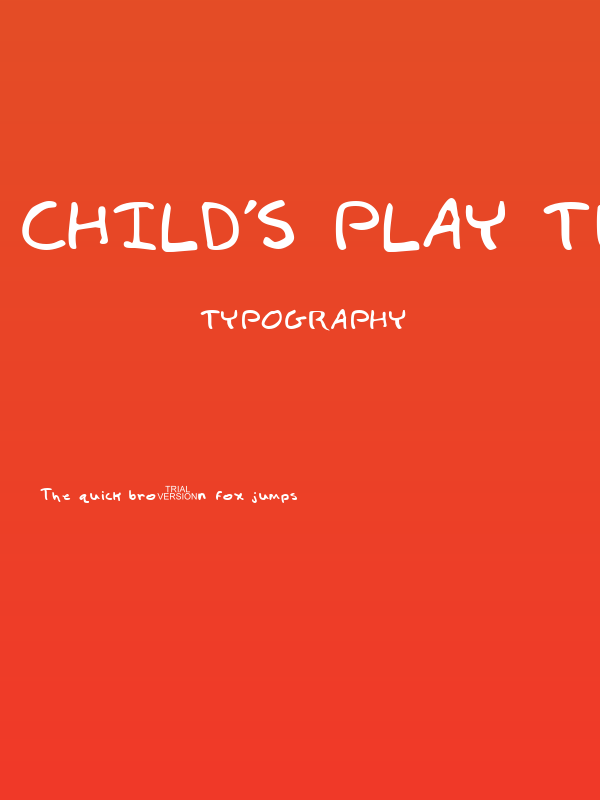 Child's Play Trial Version Poster