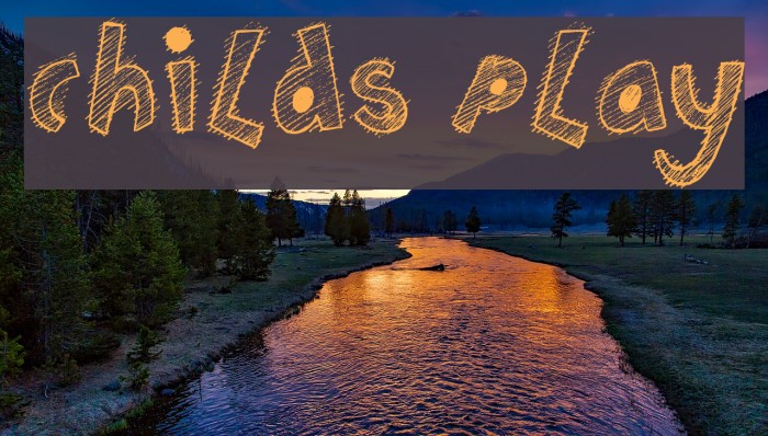 Childs Play Font examples