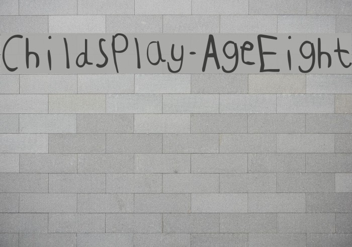 ChildsPlay-AgeEight Font examples