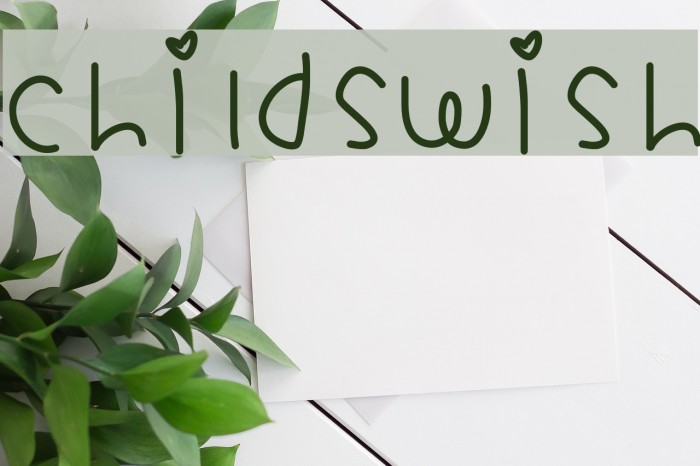 ChildsWish Font examples