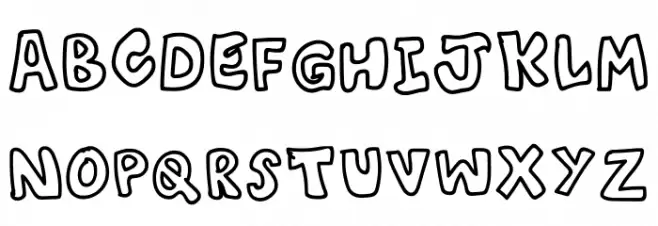 Childscribble By Reka Regular Caratteri MAIUSCOLE
