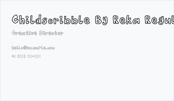 Childscribble By Reka Regular Business Card