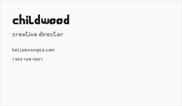 Childwood Business Card