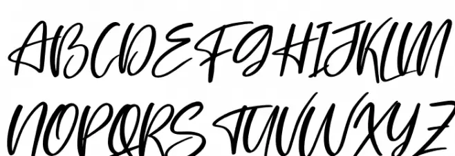 Chilhood Italic Caratteri MAIUSCOLE