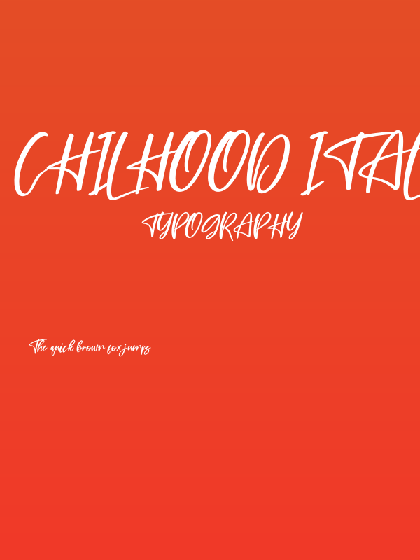 Chilhood Italic Poster