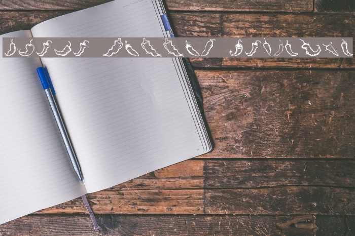 Chili Pepper Dingbats Example 3