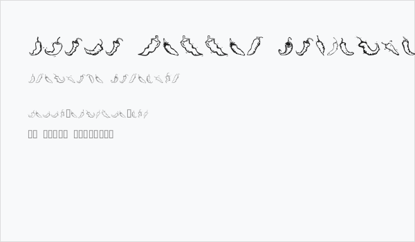 Chili Pepper Dingbats Business Card