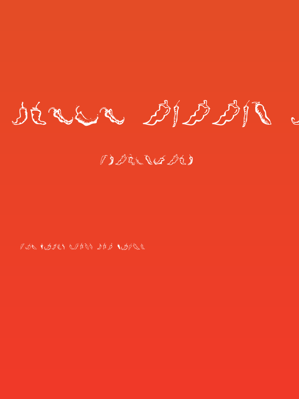 Chili Pepper Dingbats Poster