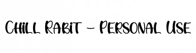 Chill Rabit - Personal Use  Frei Schriftart Herunterladen