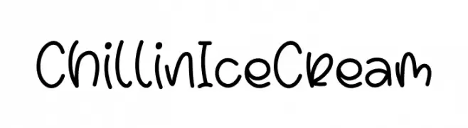 Chillin Ice Cream  Frei Schriftart Herunterladen