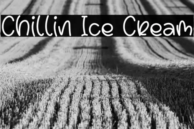 Chillin Ice Cream Font examples