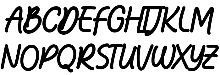 Chillin Notez Font UPPERCASE