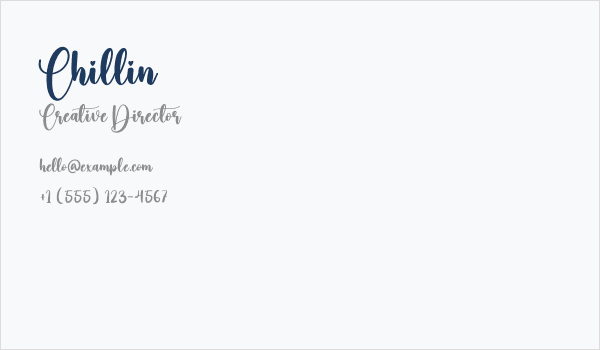 Chillin Business Card