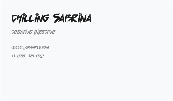 Chilling Sabrina Business Card