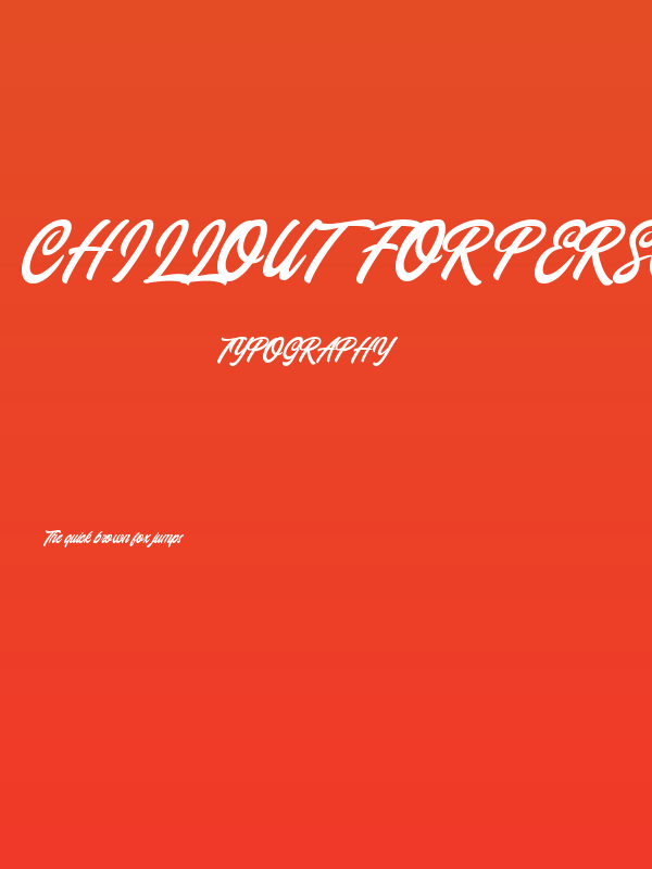 Chillout [For Personal Use] Poster