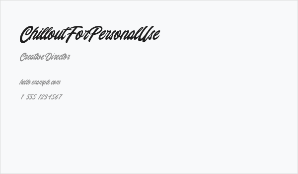 ChilloutForPersonalUse Business Card