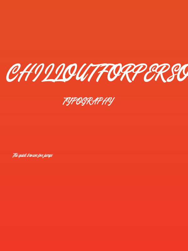 ChilloutForPersonalUse Poster