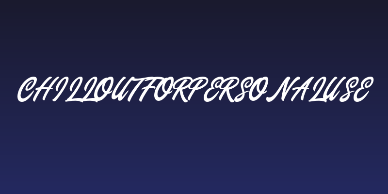 ChilloutForPersonalUse Social Header