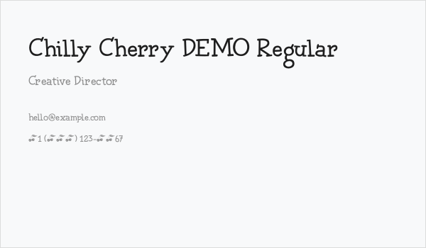 Chilly Cherry DEMO Regular Business Card