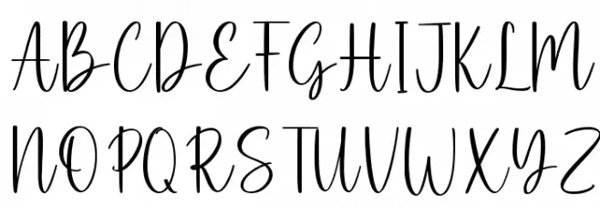 Chilly Night Caratteri MAIUSCOLE