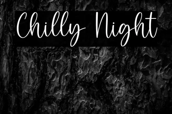 Chilly Night Caratteri examples