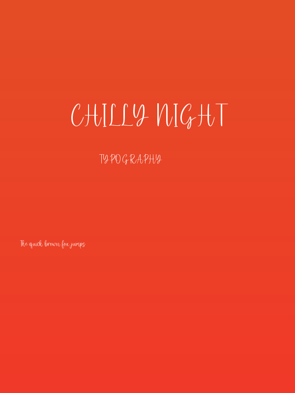 Chilly Night Poster