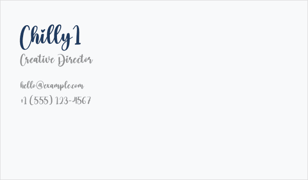 Chilly1 Business Card