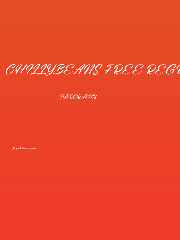 Chillybeans Free Regular Poster