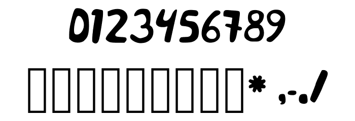 Chilmic Free Regular Font OTHER CHARS