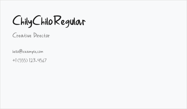 ChilyChiloRegular Business Card