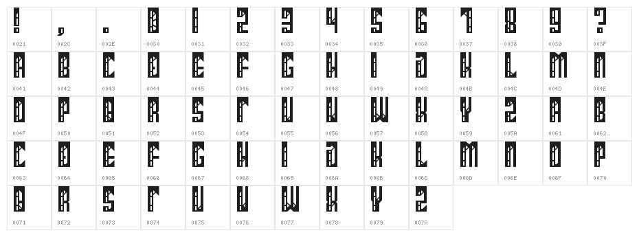 Chimera Regular Character Map