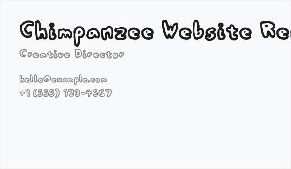 Chimpanzee Website Report Business Card