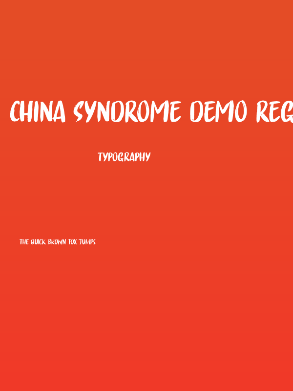 China Syndrome DEMO Regular Poster