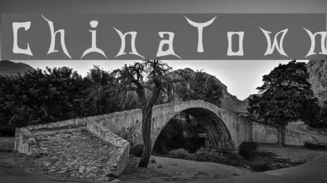 China Town Font examples