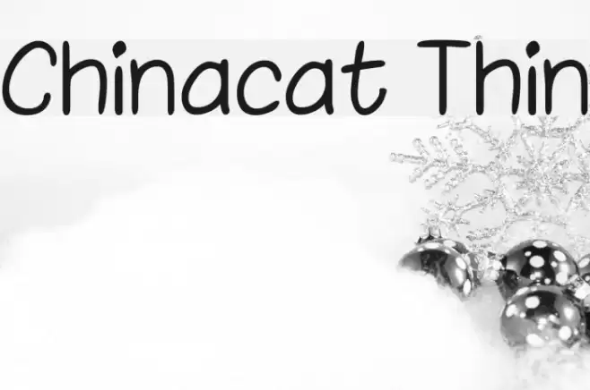 Chinacat Thin Font examples
