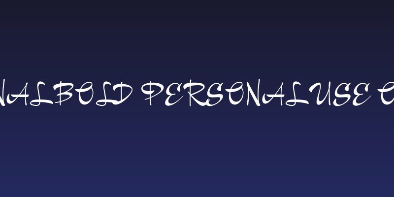 Chinal Bold PERSONAL USE ONLY Social Header