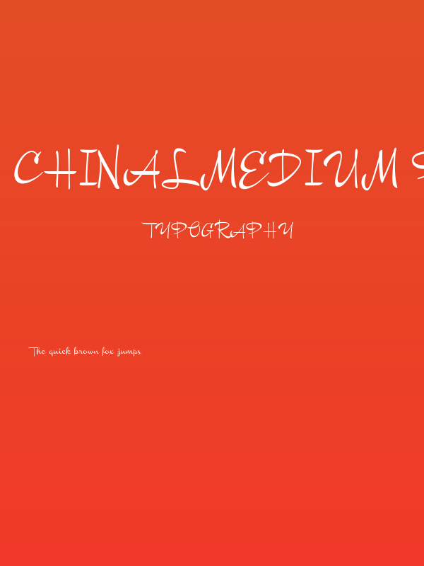 Chinal Medium PERSONAL USE ONLY Poster