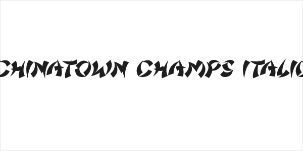 Chinatown Champs Italic Logo