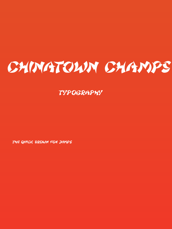 Chinatown Champs Italic Poster